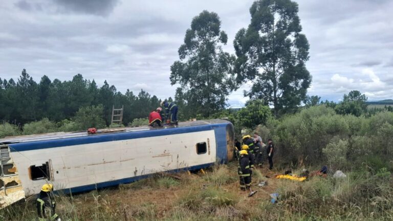 Tragedia en Misiones: siete personas murieron al volcar el micro en el que viajaban