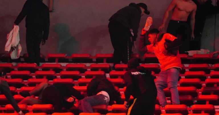 Parte médico oficial: quiénes son los tres heridos graves de los incidentes en Avellaneda y cómo está el hincha chileno que se arrojó al vacío