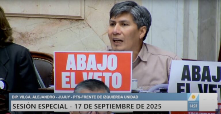Vilca: «Exigimos a las centrales sindicales que hoy van a ir a sacarse la foto que convoquen a paro»