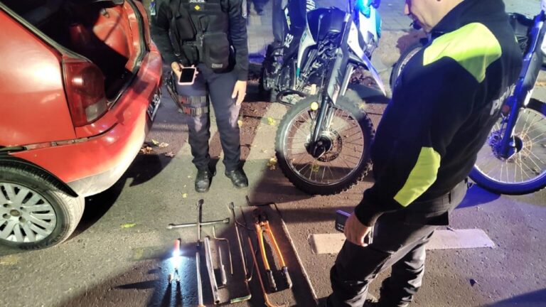 Operativo policial en calles de la Ciudad de Mendoza