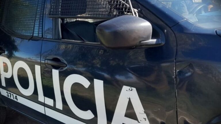 Efectivos policiales en procedimiento en calle de Las Heras, Mendoza