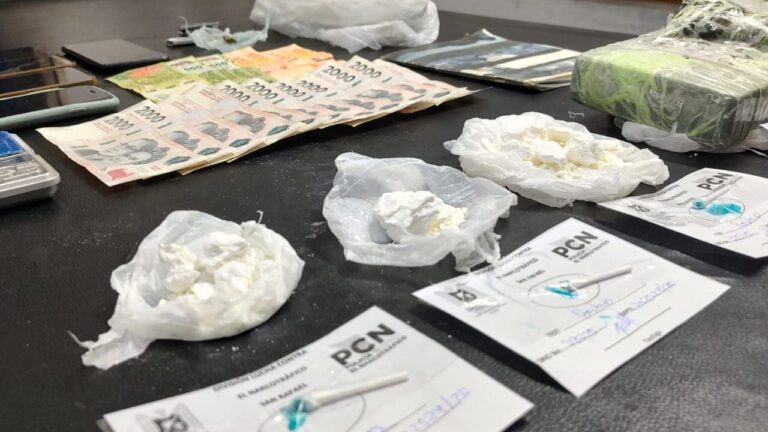 Elementos incautados en operativo antidrogas en San Rafael, Mendoza