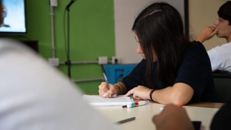 Estudiantes de secundaria en Mendoza participando en actividades de apoyo pedagógico