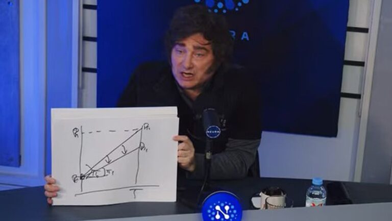 Javier Milei en entrevista de streaming